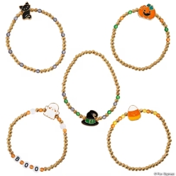 Halloween DIY Stacked Bracelets Craft Kit-5Pk
