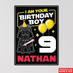 Star Wars Birthday Boy Personalized Vinyl Decal