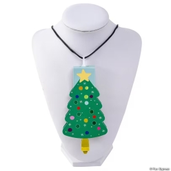 Christmas Tree Glow Stock Landyard Handout for 10