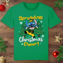 Lilo & Stitch Christmas Cheer Green T-shirt