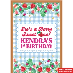 Strawberry 1st PERSONALIZED Giant Vinyl Keepsake Door Sign