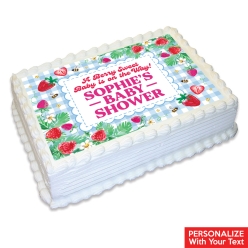 Strawberry Baby Shower Personalized Edible Icing