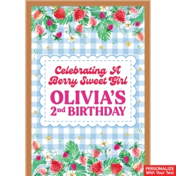 Strawberry PERSONALIZED Giant Vinyl Keepsake Door Sign