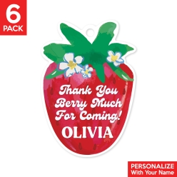 Berry Shaped PERSONALIZED Shaped Thank You Tags - 6 PK