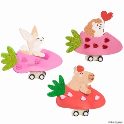 Strawberry Cart Pull-Back Craft Kit-12Pk