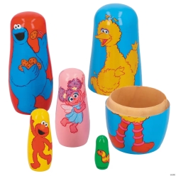 Sesame Street Character Wooden Nesting Dolls