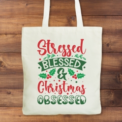 60% OFF: Stressed Blessed Christmas Obsessed 13