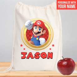 60% OFF: Mario PERSONALIZED Drawstring Backpack