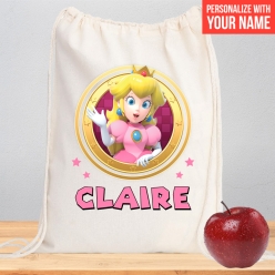 60% OFF: Princess Peach PERSONALIZED Drawstring Backpack
