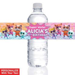 SuperKitties PERSONALIZED VINYL Bottle Labels - 10 PK