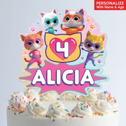 SuperKitties PERSONALIZED Name & Age Cake Topper