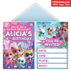 SuperKitties PERSONALIZED Invitations - 8 Pk