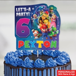 Super Mario Galaxy Personalized Cake Topper
