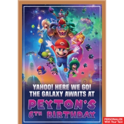 Super Mario Galaxy PERSONALIZED Vinyl Keepsake Door Sign