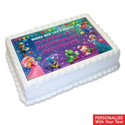 Super Mario Galaxy Personalized Edible Icing