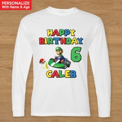 55% OFF: Super Mario Luigi Mario Kart Custom Long Sleeve Shirt