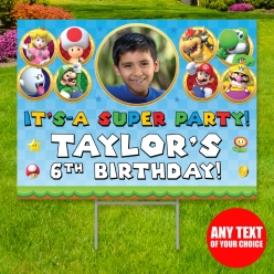 34% OFF: Mario Photo All Weather PERSONALIZED BIG Yard Sign