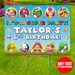 34% OFF: Mario All Weather PERSONALIZED Large Yard Sign