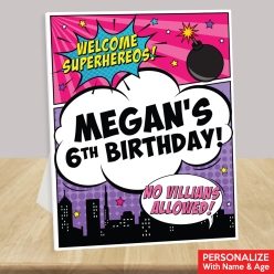 Superhero Girl Personalized Birthday 14