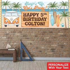 Surfing PERSONALIZED Giant Vinyl Keepsake Banner