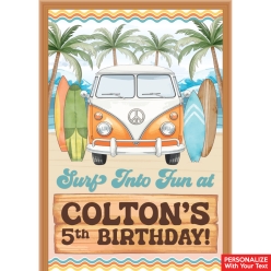 Surfing PERSONALIZED Giant Vinyl Keepsake Door Sign