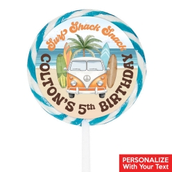 *Surf Party PERSONALIZED Lollipops - 12 Pk