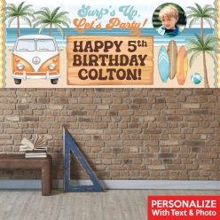 Surfing PHOTO PERSONALIZED Giant Vinyl Banner