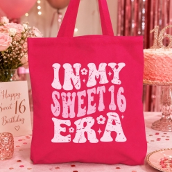 Premium XL In My Sweet 16 Era Pink Tote Bag