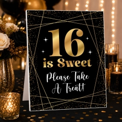 Sweet 16 Black & Gold Treats 14