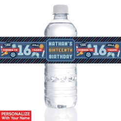 16 Years Awesome PERSONALIZED VINYL Bottle Labels - 10 PK