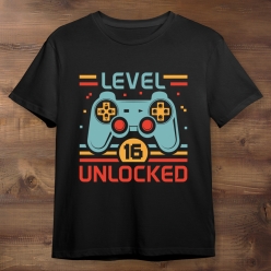 55% OFF: Level 16 Unlocked Black Tshirt -Choose Size