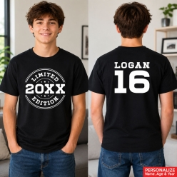 Limited Edition Stamp Any Age Double-Sided Black Tshirt