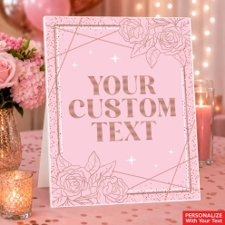Sweet 16 Pink & Rose Gold Custom Text 14