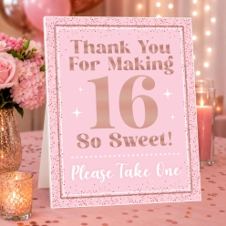 Sweet 16 Pink & Rose Gold Favours 14