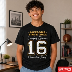 One of a Kind Sweet 16 Black Tshirt -Choose Size