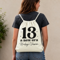 A New Era PERSONALIZED Name & Age Drawstring Backpack
