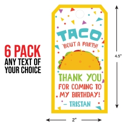 Taco PERSONALIZED Thank You Tags - 6 Pk