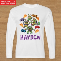 TMNT Personalized Name Long Sleeve Shirt