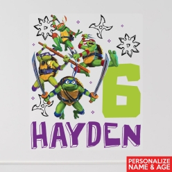 TMNT Mayhem Personalized Name & Age 12
