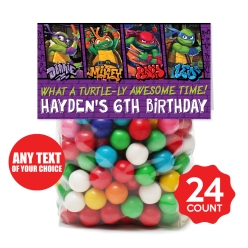 TMNT Mayhem Personalized Treat Bags & Tags - 24pk
