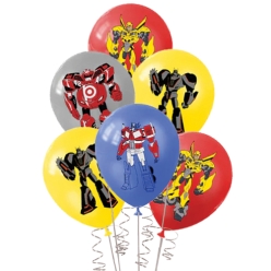 Transformers Large Full Colour Latex Balloons - 6 PK