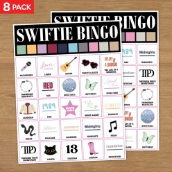 Swiftie Bingo Party Game for 8
