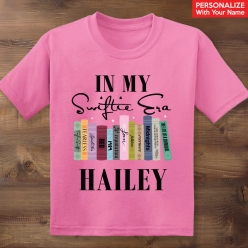 Swiftie Era Personalized Pink T-shirt