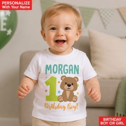 Teddy Bear 1st Birthday Personalized T-shirt