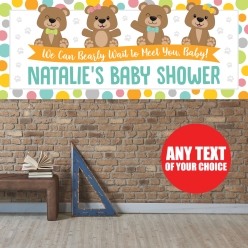 Teddy Bear Baby Shower PERSONALIZED Giant Vinyl Banner