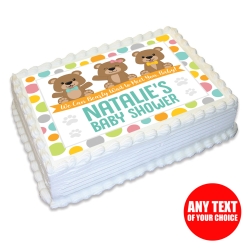Teddy Bear Baby Shower Personalized Edible Icing
