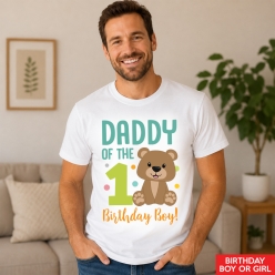 Teddy Bear Daddy of the 1st Birthday Child T-shirt