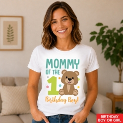Teddy Bear Mommy of the 1st Birthday Child T-shirt