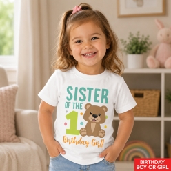 Teddy Bear Sister of the 1st Birthday Child T-shirt