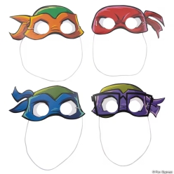 TMNT Character Paper Masks - 12Pk
